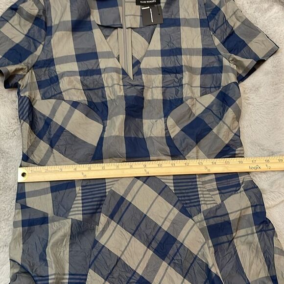 NWT Club Monaco Plaid Seamed V-Neck Dress size 6 - Picture 13 of 13